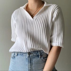 White Talbots Sweater Top